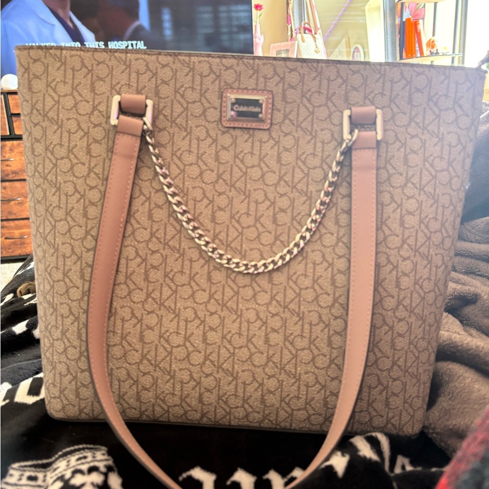 Calvin Klein Tan Tote Bag